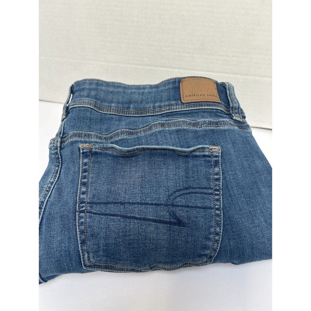 American Eagle Next Level Stretch‎ Kick Boot Mid-Rise Denim Jeans Size 16 petite
